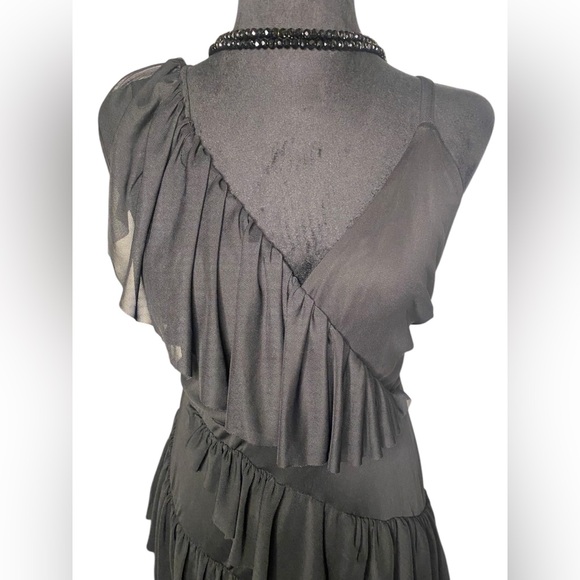 Torrid Midi Mesh Ruffle Surplice Dress - Picture 4 of 13